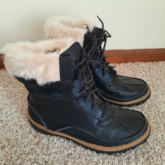 Merrell Tremblant Mid Polar Black Waterproof Winter Snow Boots J00940 Size 7 - Picture 2 of 16